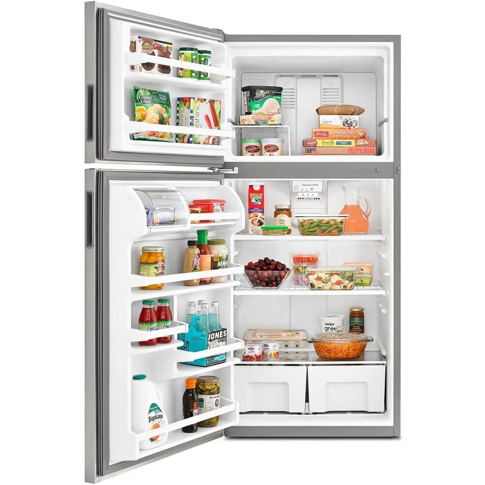 Amana 18 Cu. Ft. 30&quot; Wide Top-Freezer Refrigerator with Garden Fresh Crisper Bins in Black, , large