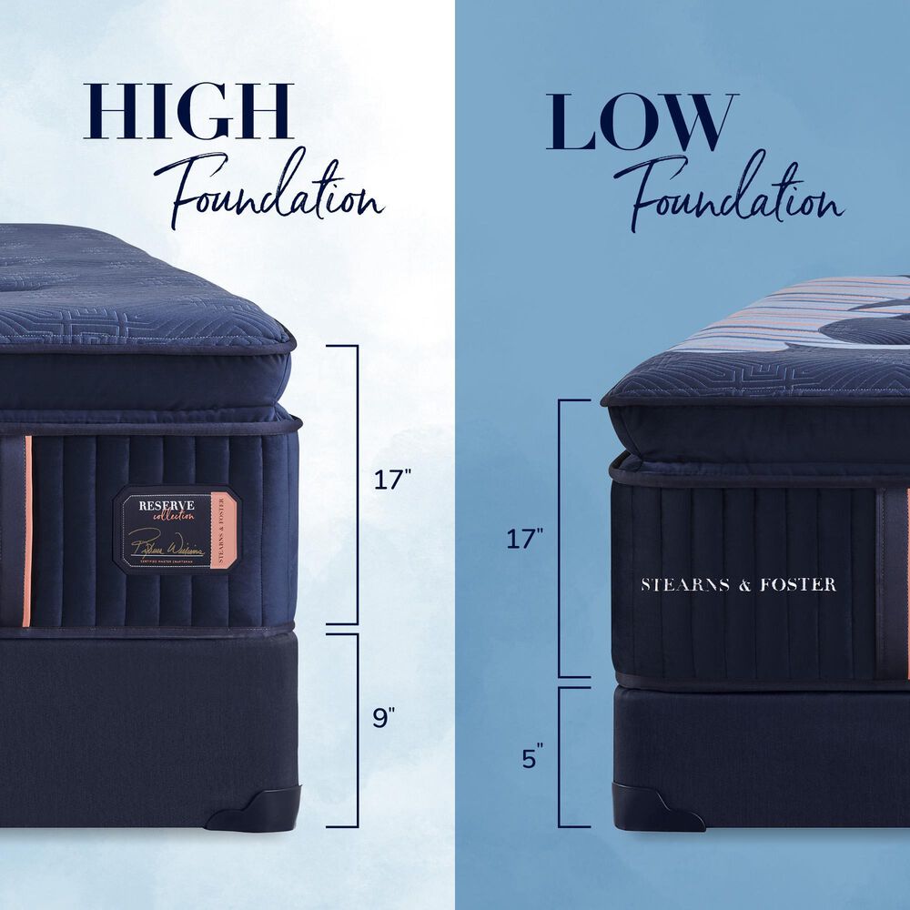 Stearns &amp; Foster Reserve Soft Euro Pillow Top Queen Mattress with Low Profile Box Spring, , large