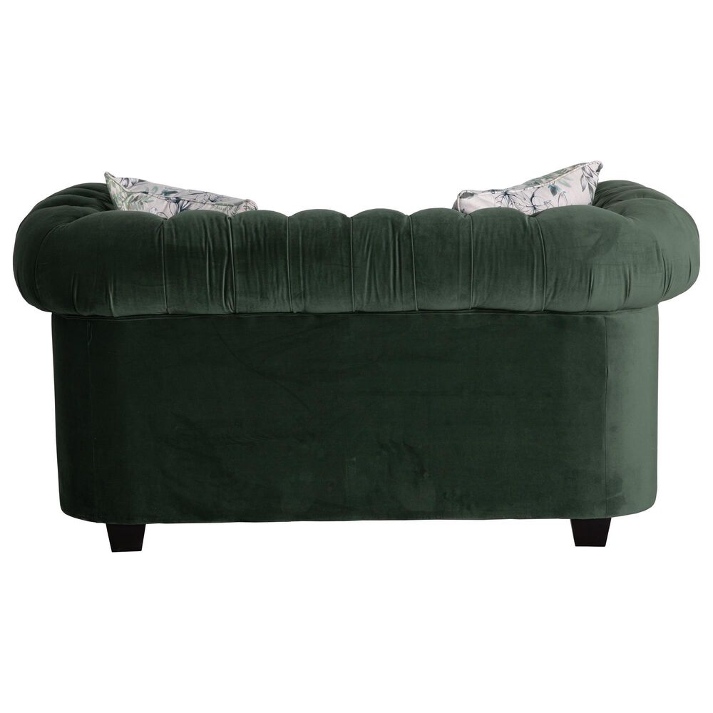 Decor-Rest Furniture Stationary Loveseat in Green, , large