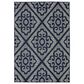 Oriental Weavers Marina 3804B 7"10" x 10"10" Navy and Ivory Area Rug, , large