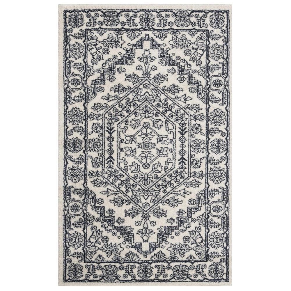 Safavieh Adirondack ADR108R 4&#39; x 6&#39; Ivory and Navy Area Rug, , large