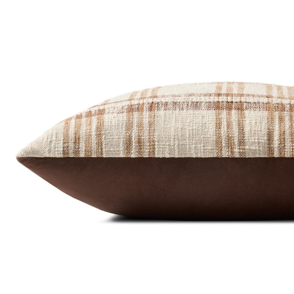 Loloi 22&quot; Square Throw Pillow in Tan, Brown and Multicolor, , large
