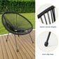 Hearth and Haven Acapulco 3-Piece Outdoor Bistro Set in Black, , large