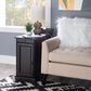 Linon Home Decor Barron Accent Table with USB Charging Station in Black, , large