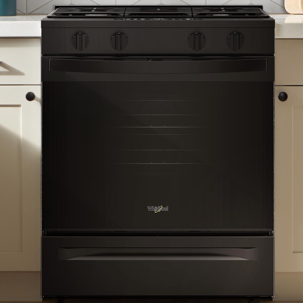 Whirlpool 30" Gas Smart Range in Black, , large