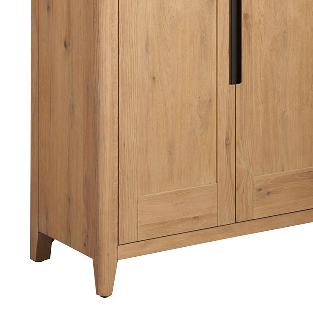 Universal Furniture Modern Wardrobe in Organic Natural Oak with Lighting, , large