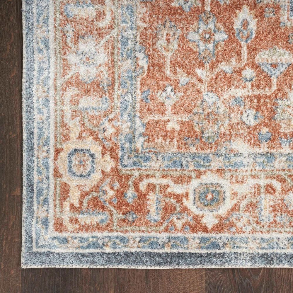Nourison Astra Machine Washable ASW11 9&#39; x 12&#39; Denim and Multicolor Area Rug, , large