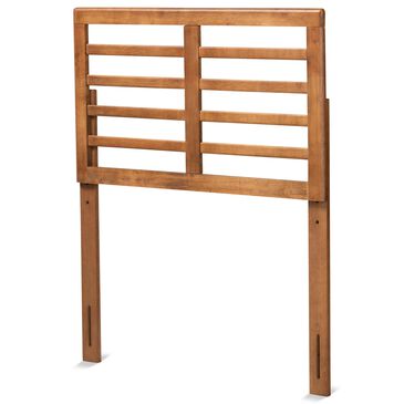 Baxton Studio Salome Twin Headboard in Ash Walnut, , large