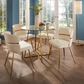 LumiSource Cosmo Round Dinette Table in Gold and Clear - Table Only, , large