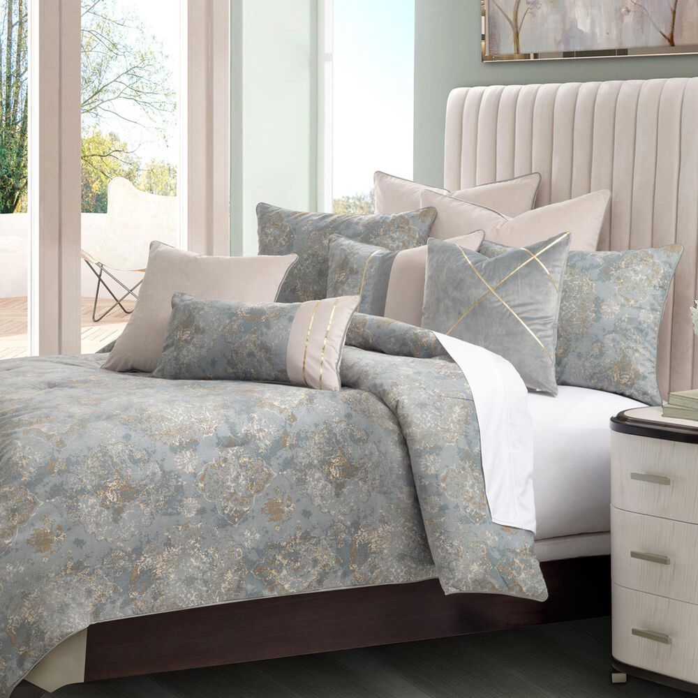 Vista Haus Debonair 10-Piece King Comforter Set in Mist, , large