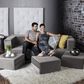 Jaxx Zipline Convertible Sleeper Sofa and Ottoman in Pewter, , large