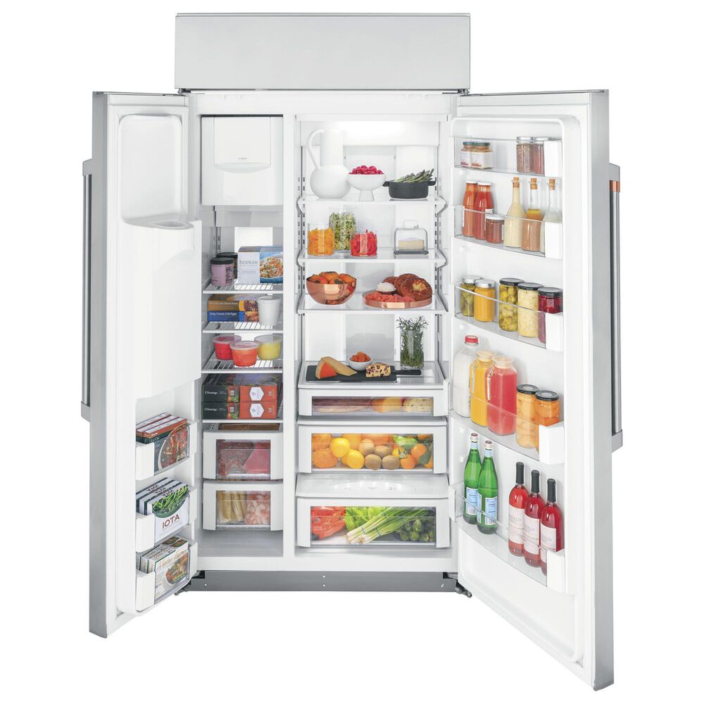 Cafe 24.5 Cu. Ft. Smart Built-in Side-by-Side Refrigerator with Dispenser in Stainless Steel, , large