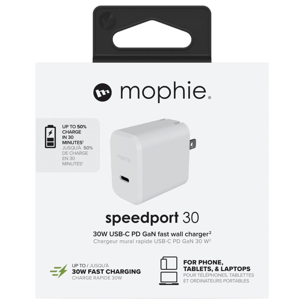 Mophie 30W USB-C GaN Wall Charger in White, , large