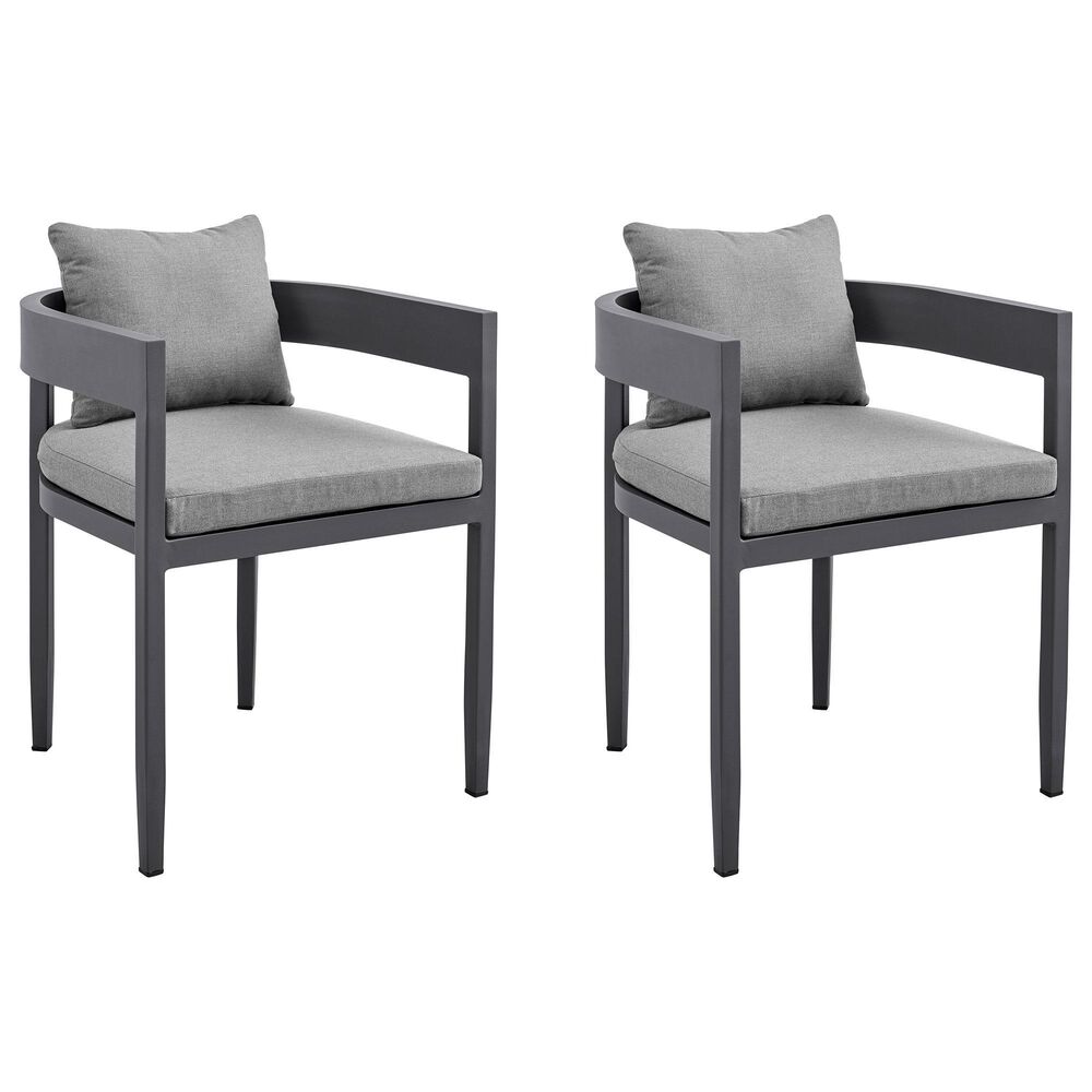 Blue River Menorca Outdoor Dining Chair in Dark Grey (Set of 2), , large