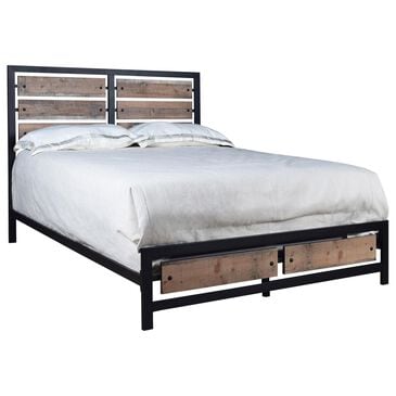 New Heritage Design Elk River King Panel Bed in Rustic Brown and Black, , large