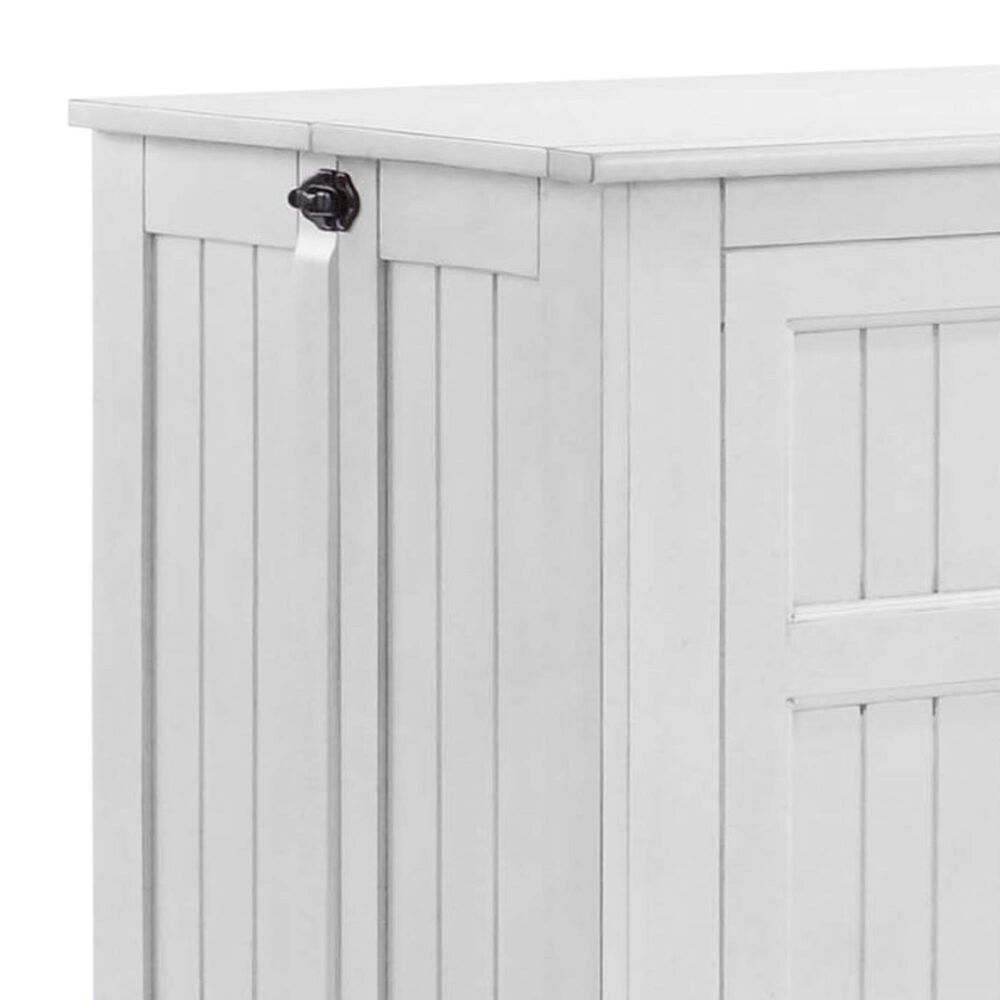 New Day Furniture Daisy Queen Murphy Cabinet Bed in White with Mattress , , large