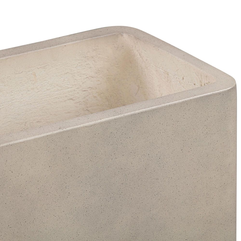 Blue River Sunstone Patio Planter in White, , large