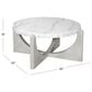 Bassett Mirror Gavin Round Cocktail Table in Driftwood and White, , large