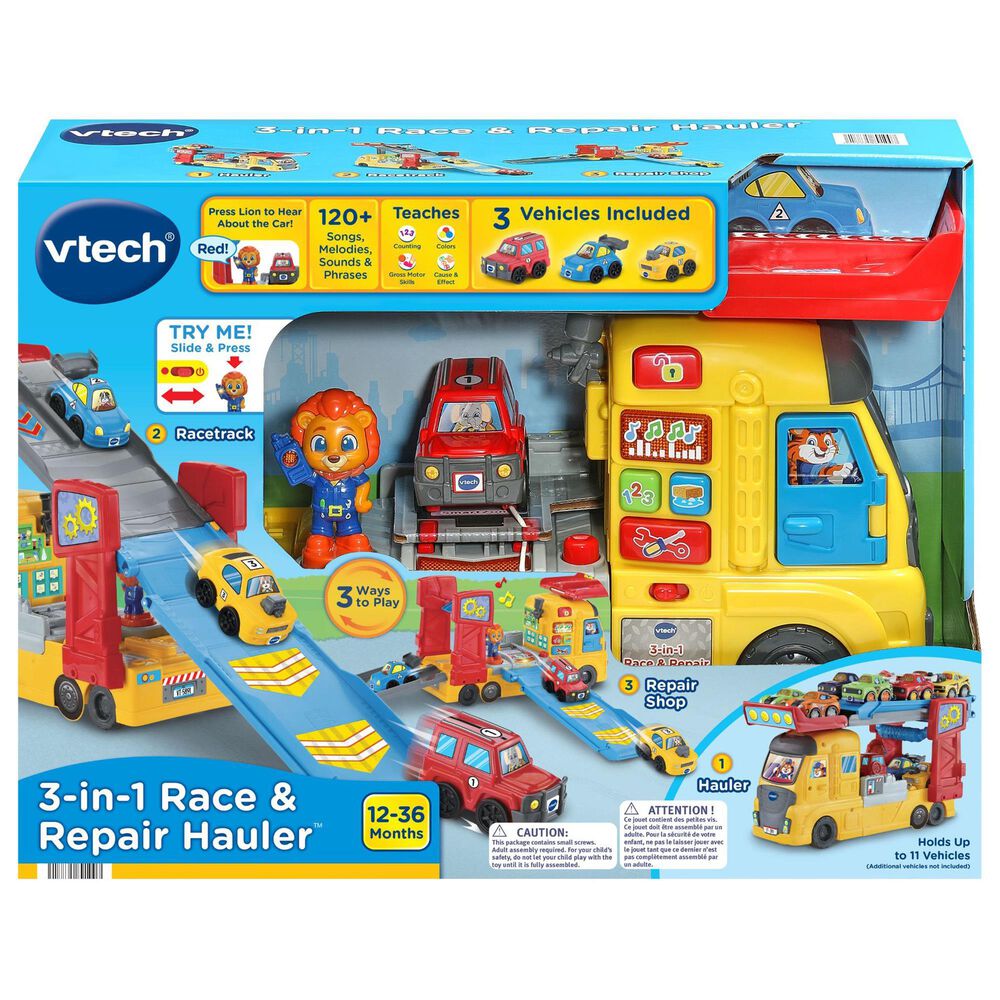 Vtech 3-in-1 Race and Repair Hauler, , large