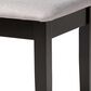 Baxton Studio Teresa Dining Bench with Grey Cushion in Dark Brown, , large