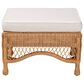 bali & pari Brooklyn Ottoman Stool with Light Honey Rattan in White, , large