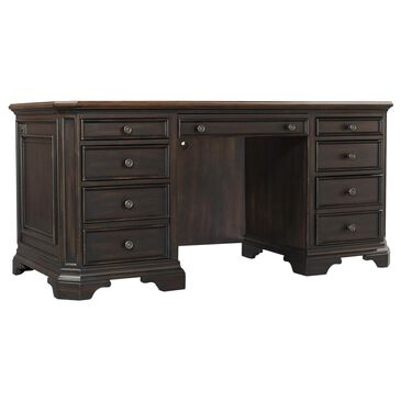 Riva Ridge Hampton Credenza Desk in Black Cherry, , large