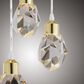 Lite Source Dodson LED 10-Light Pendant in Polished Brass and Crystal, , large