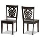 Baxton Studio Gervais Side Chair in Dark Brown (Set of 2), , large