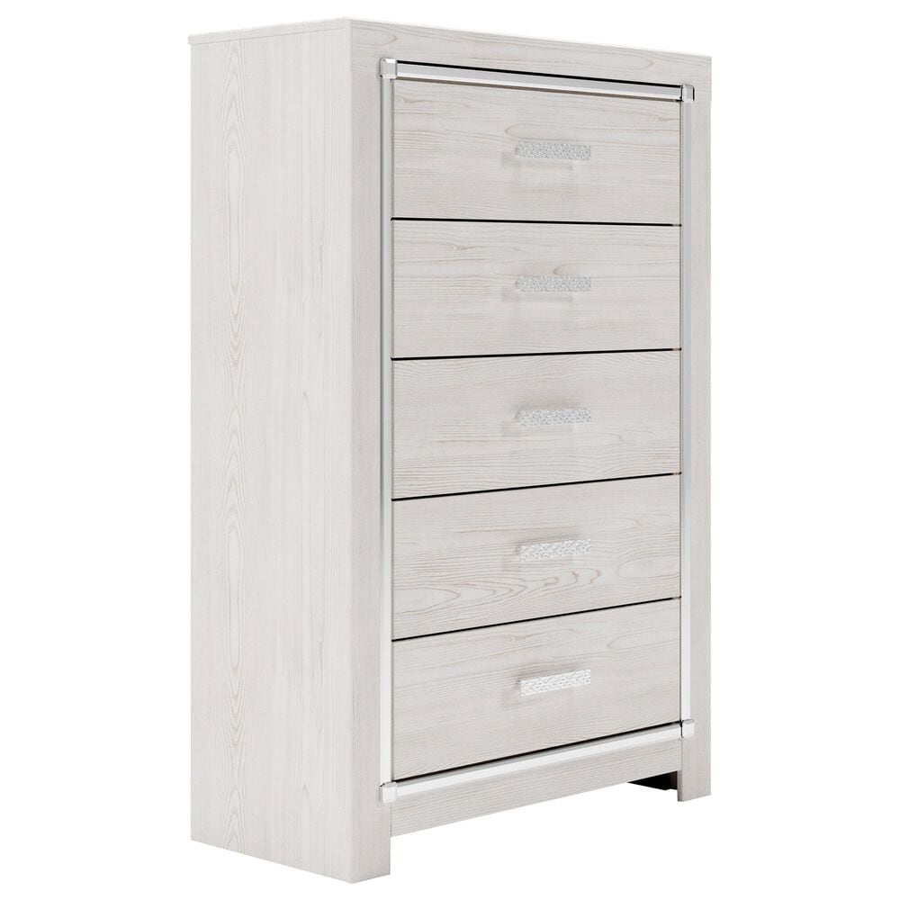 Ashley Altyra 5 Drawer Chest in White, , large