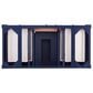 James Martin Vanities Brittany 48" Single Bathroom Vanity in Victory Blue with 3 cm White Zeus Quartz Top and Rectangular Sink, , large