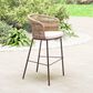 Zuo Modern Freycinet Patio Barstool with Natural Frame in Gray (Set of 2), , large