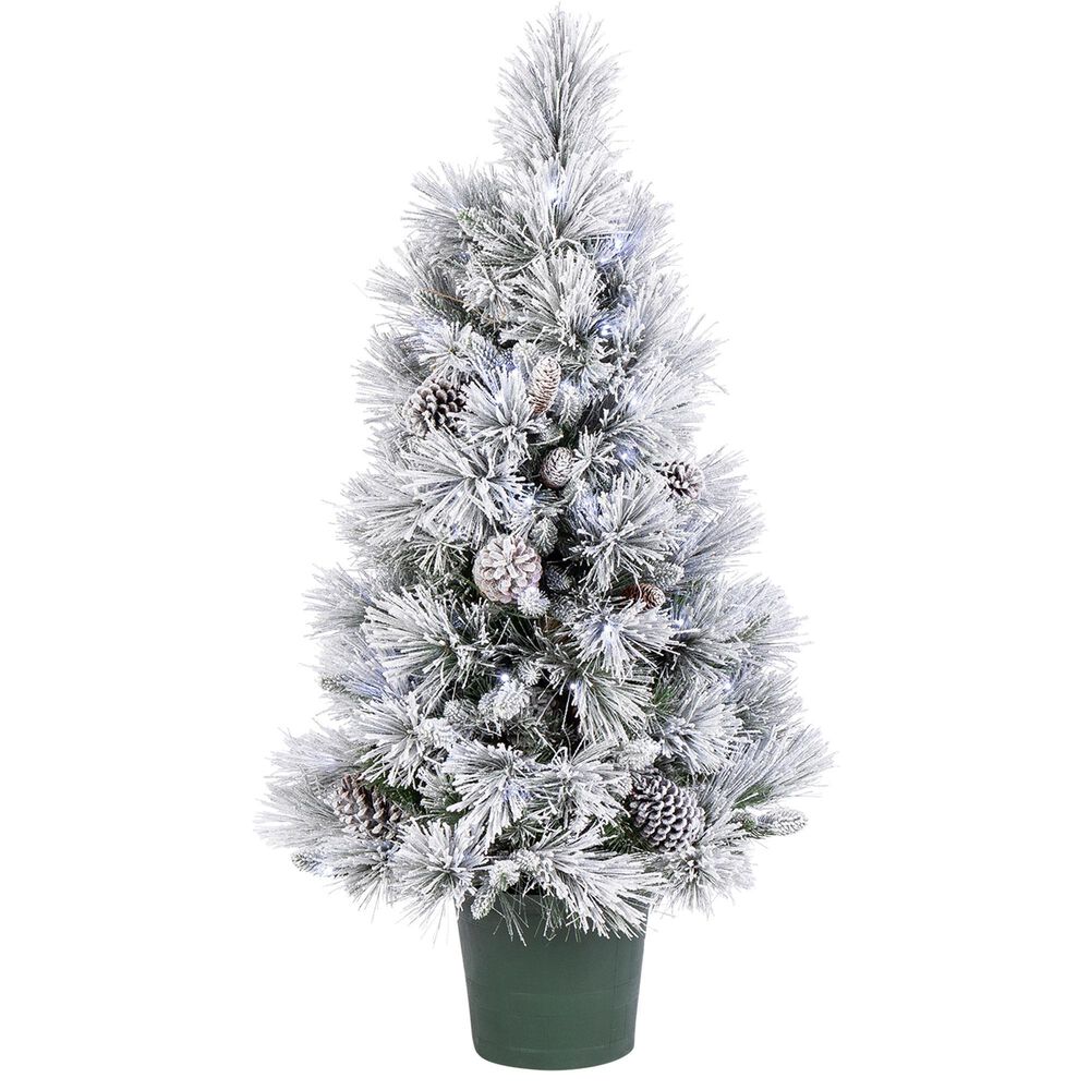 The Gerson Company 4" Pre-Lit Artificial Christmas Tree in Green, , large