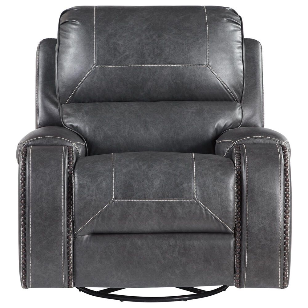 Steve Silver Keily Manual Swivel Glider Recliner in Dove Grey, , large