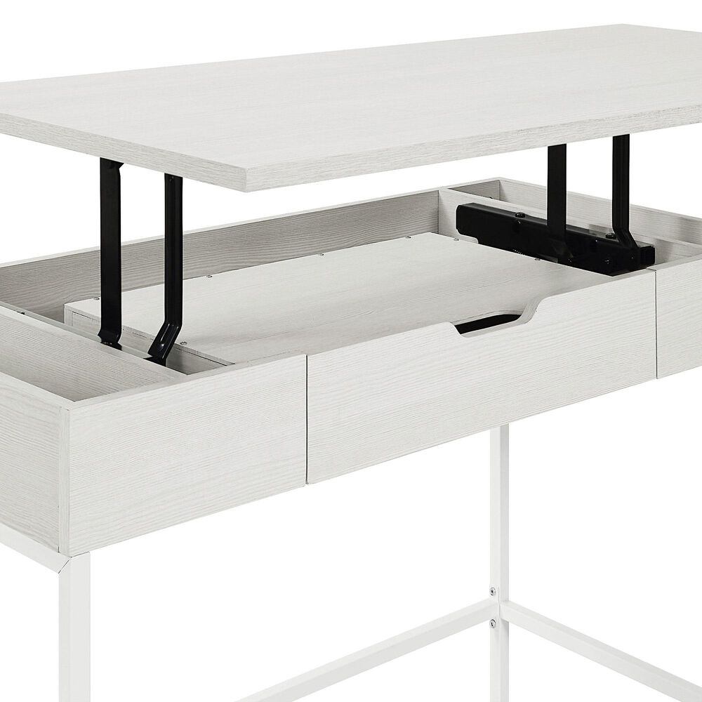 OSP Home Contempo Sit-To-Stand Adjustable Height Desk in White Oak, , large