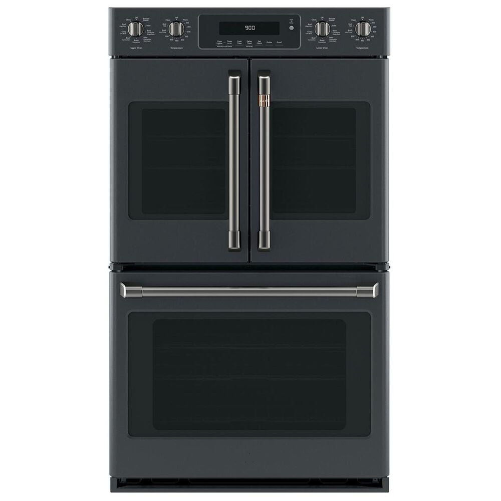 Cafe Handle and Knob Kit for Double Wall Oven in Brushed Black, , large