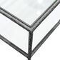 Furniture of America Lalia Coffee Table with Tempered Glass Top and Open Storage Shelf in Gun Metal, , large
