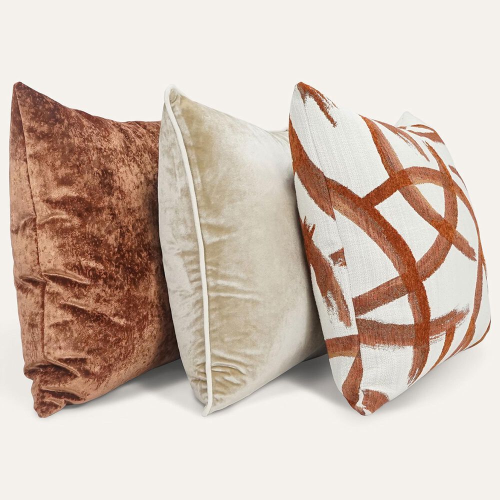 D.V.Kap Inc Grated 24&quot; x 24&quot; Throw Pillow in Copper Coin, , large