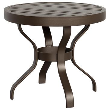 Woodard Cortland 22" Round End Table in Aztec Bronze, , large