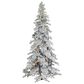 The Gerson Company 9" Pre-Lit Artificial Heavy Flocked Layered Spruce with White Lights in Green, , large