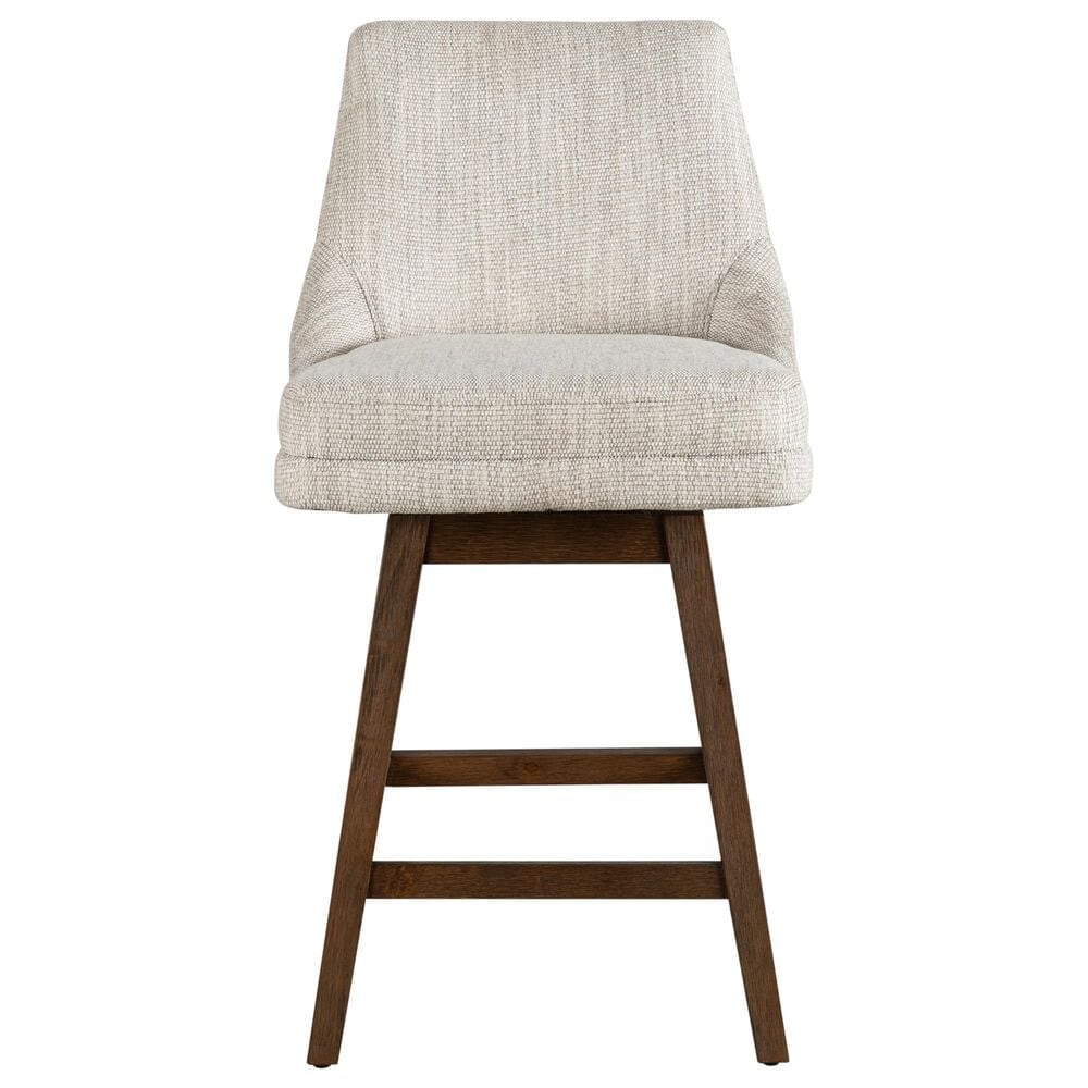 Armen Living Branson 26" Swivel Counter Height Stool in Brown, , large