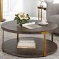 Uttermost Palisade Coffee Table in Coffee Oak and Antique Gold, , large