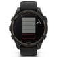 Garmin Fenix 8 Sapphire Solar Smartwatch 47mm Carbon Gray DLC Titanium Case with Black and Pebble Gray Silicone Band, , large