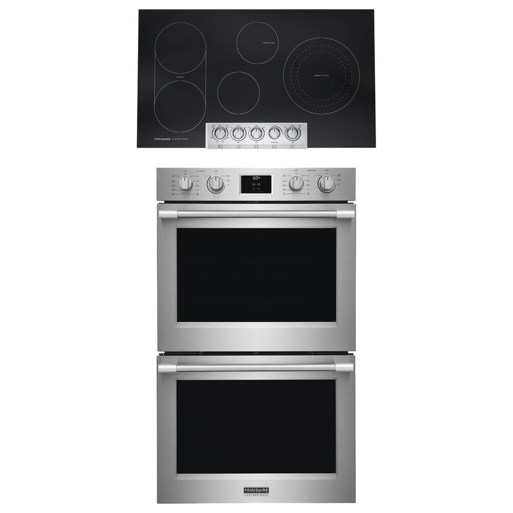 Frigidaire Professional Professional 2-Piece Kitchen Package with 30" Double Wall Oven and 36" Electric Cooktop in Stainless Steel, , large