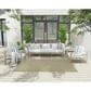 Nourison Courtyard Ivory and Green 5" x 7" Indoor/Outdoor Area Rug, , large