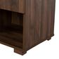 Hearth and Haven Queen Upholstered Bed with Two Nightstands in Walnut, , large