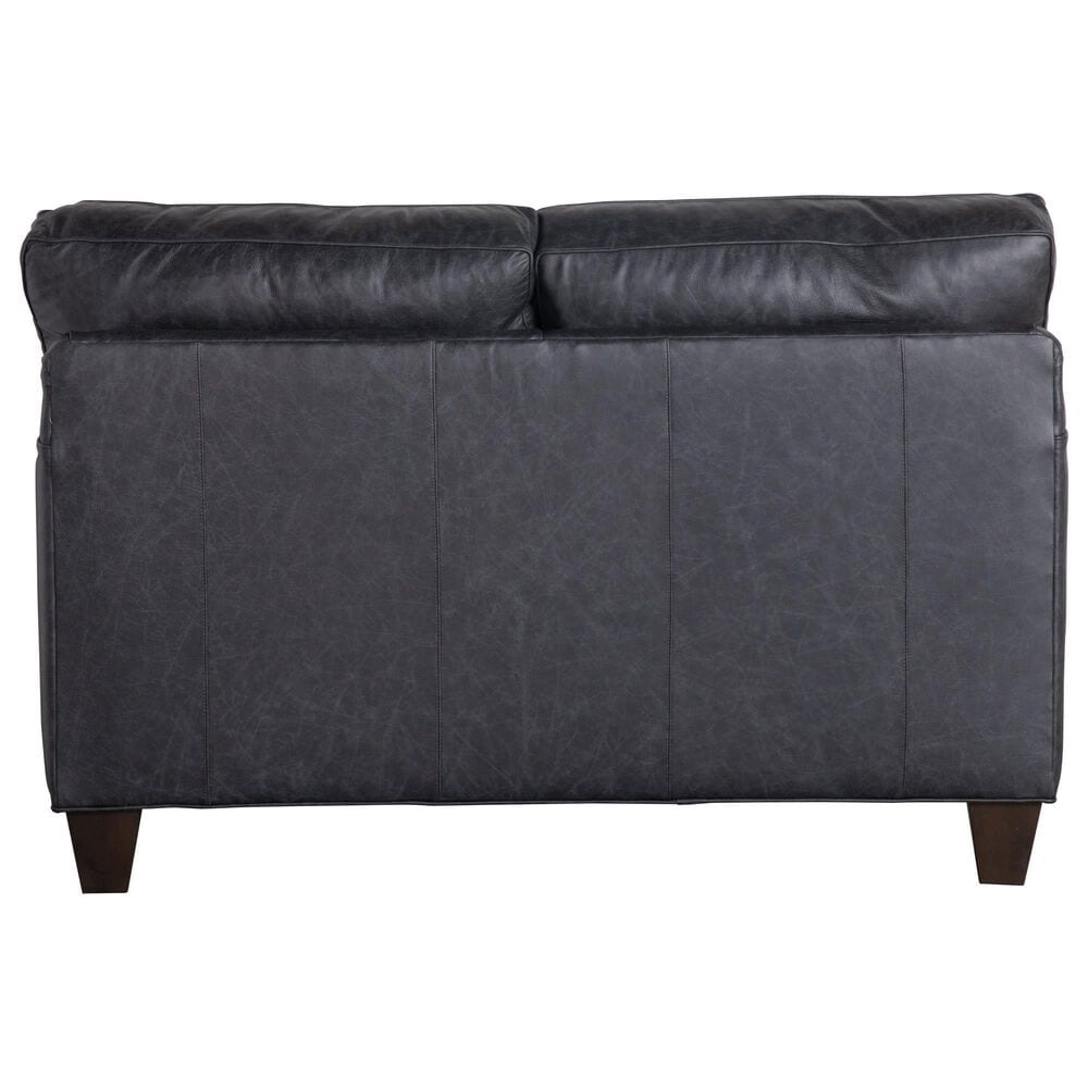 Craftmaster Furniture Corp 4-Piece Stationary Leather Living Room Set in Dark Gray, , large