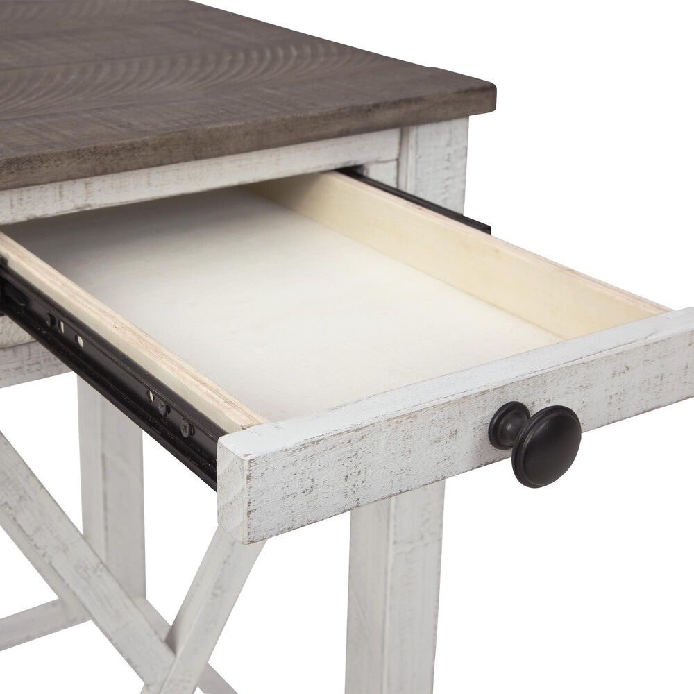 Ashley Adalane Accent Table in Distressed White and Gray, , large