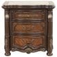 New Heritage Design Bella Note 5-Piece King Sleigh Bedroom Set in Mahogany Brown and Antique Gold, , large