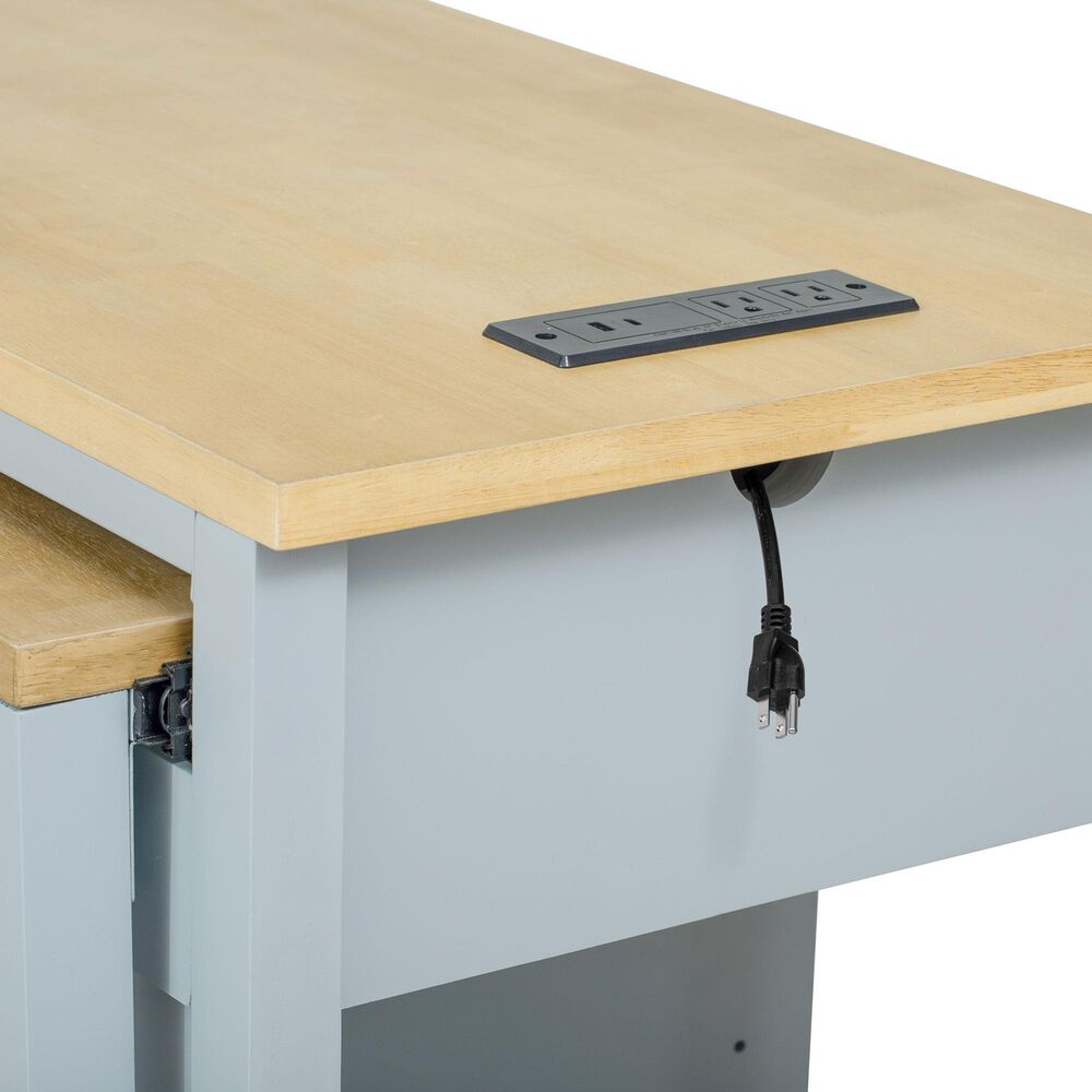 HOMLUX 47-inch Kitchen Island  in Grey Blue, , large