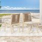 Hearth and Haven Cordoba Outdoor Dining Chair with Yellow Rope in Beige (Set of 2), , large